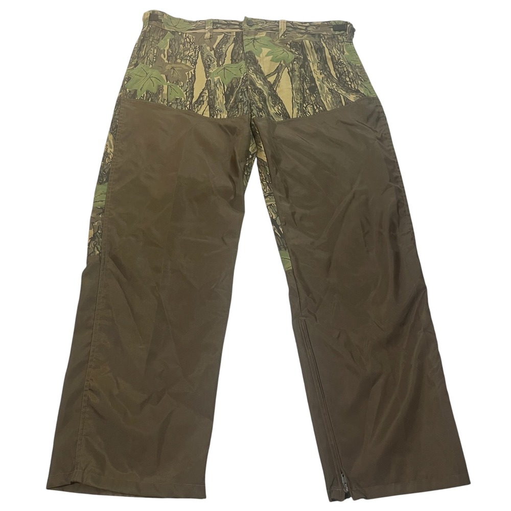 Winchester Mens Trebark Camo Brush Guard Hunting Pants XL 40-42 Ankle Zip